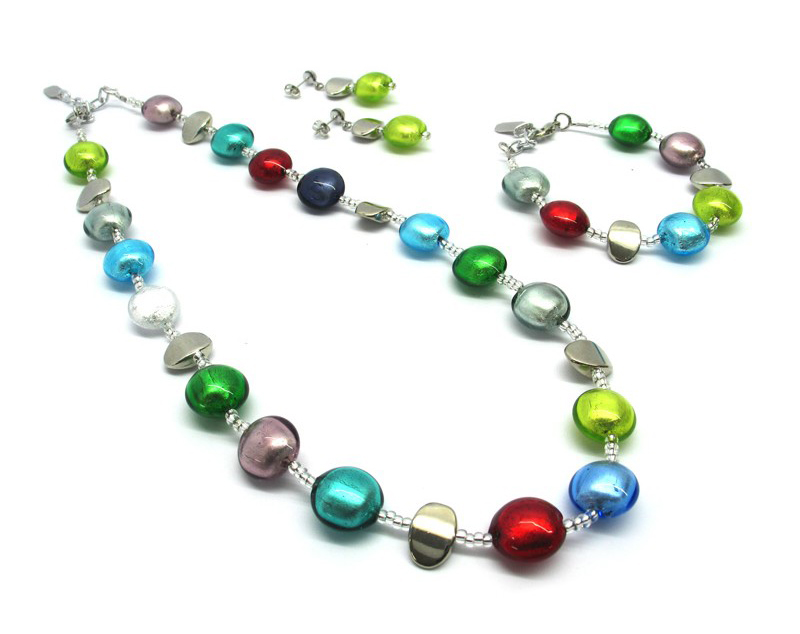 Murano Glass Set Mod. Francesca (50 cm) made with assorted beads