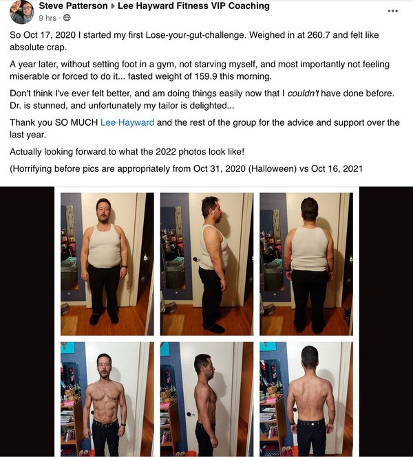 Steve Patterson lost over 100 pounds doing the Lose Your Gut Challenge!