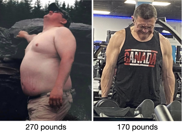 Stephen dropped 100 pounds!