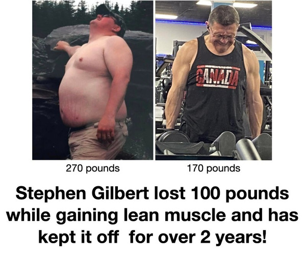 Stephen lost 100 pounds and kept it off for over 2 years.