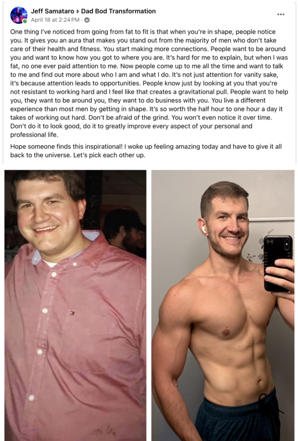 Jeff Samataro's Before & After Physique Transformation