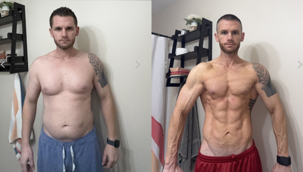 Brett lost 27 pounds and got 6-pack abs!
