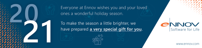 Everyone at Ennov wishes you and your loved ones a wonderful holiday season. To make the season brighter, we have prepared a very special gift for you. We hope that it will help make 2021 much better than 2020!