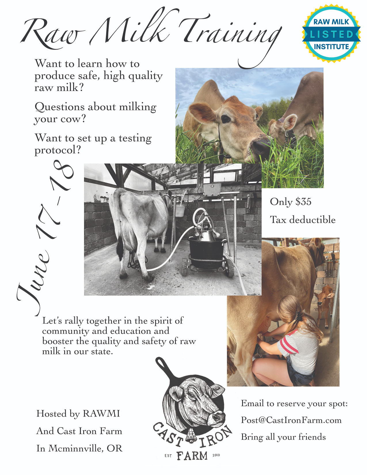 Raw Milk Training in OR