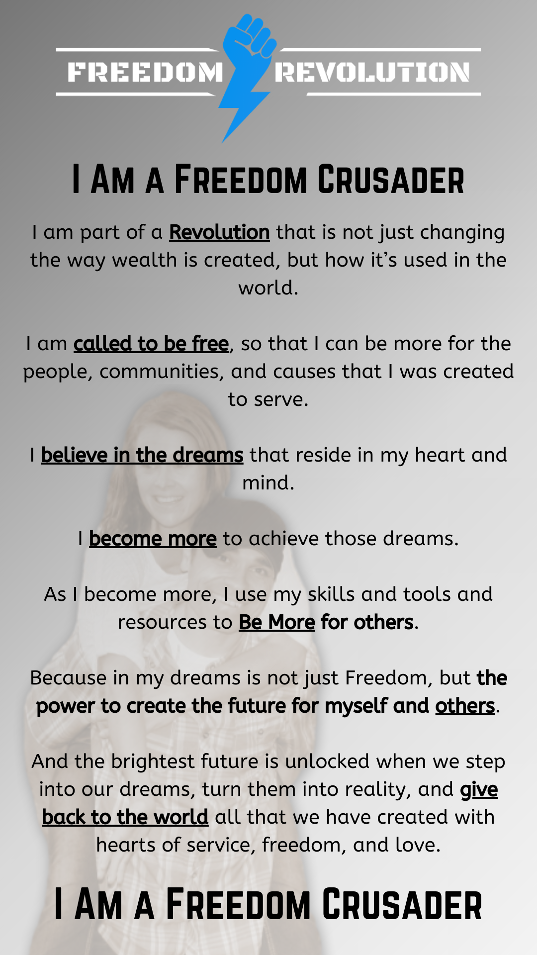 Nick Bramble Manifesto