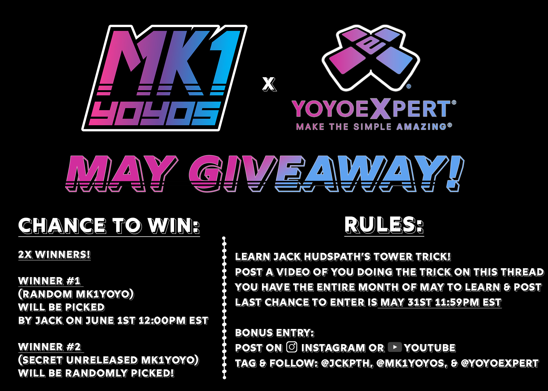 MK1YoYos x YoYoExpert May Giveaway!