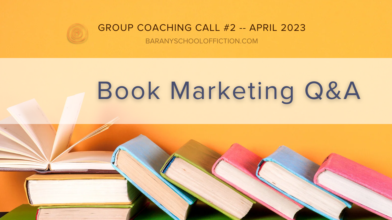 banner for group call #1 April 2023, focus: your author newsletter, welcome sequence
