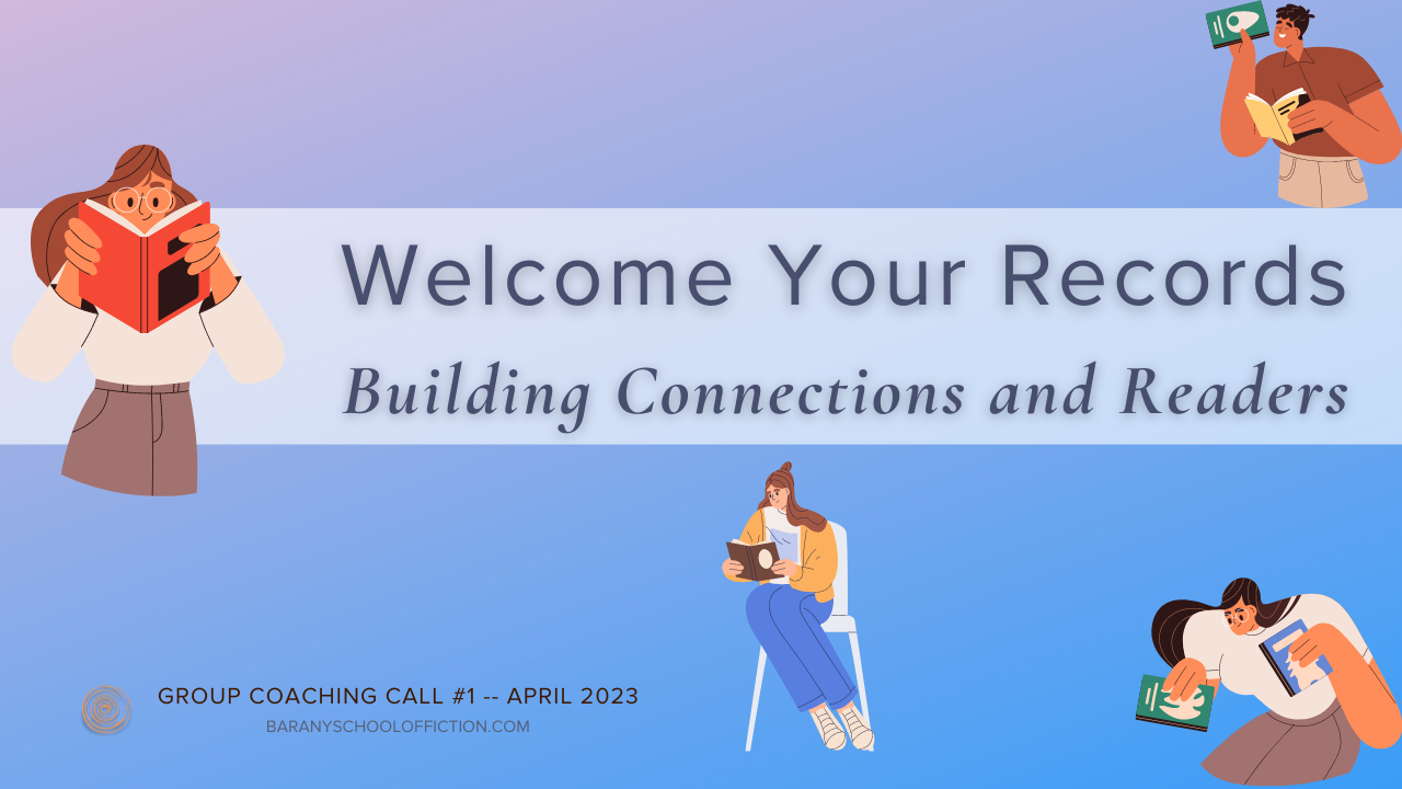 banner for group call #1 April 2023, focus: your author newsletter, welcome sequence