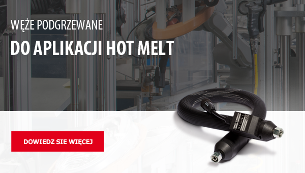 Węże podgrzewane do aplikacji Hot Melt