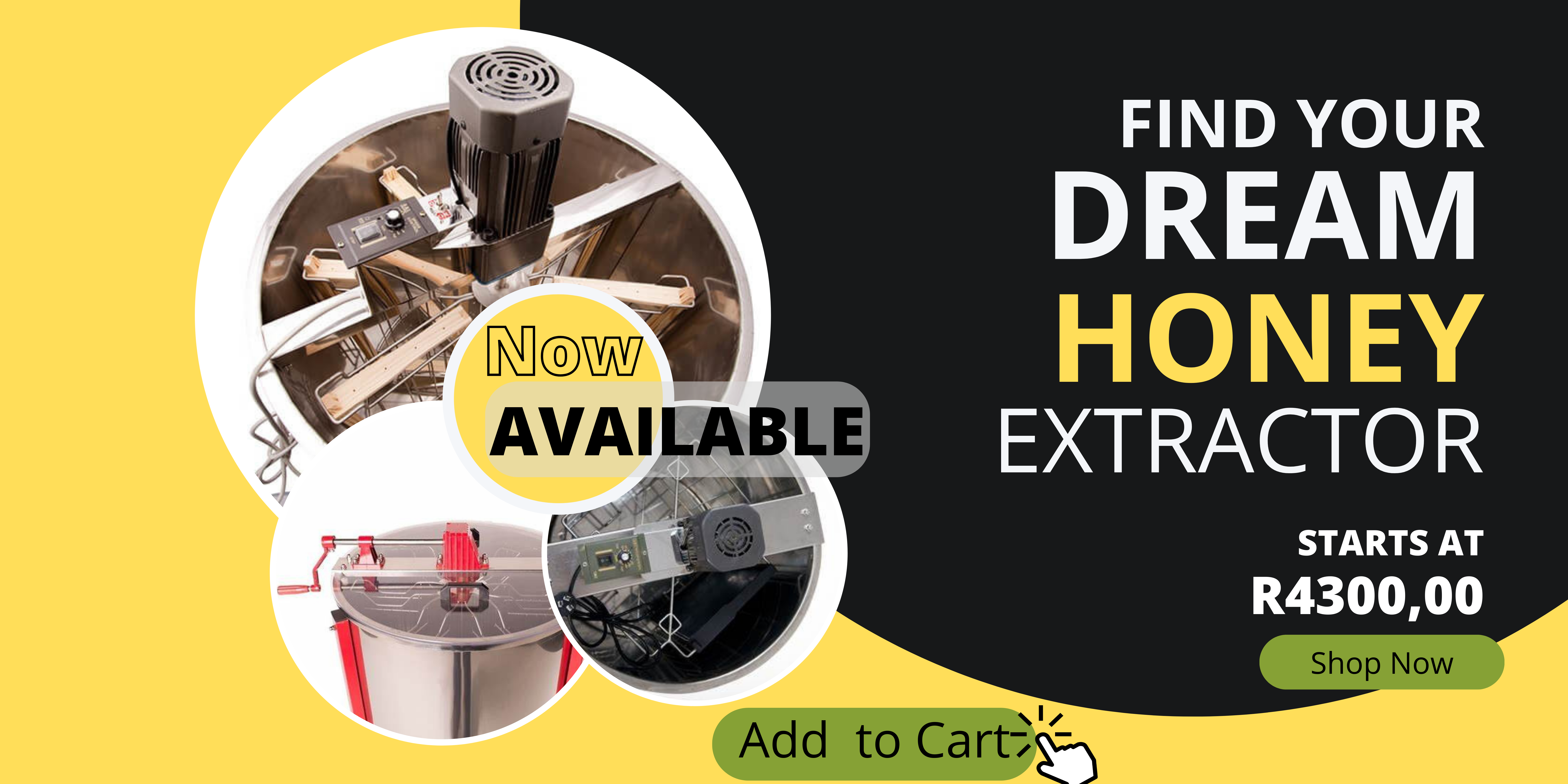 Honey Extractors Available in-store and online