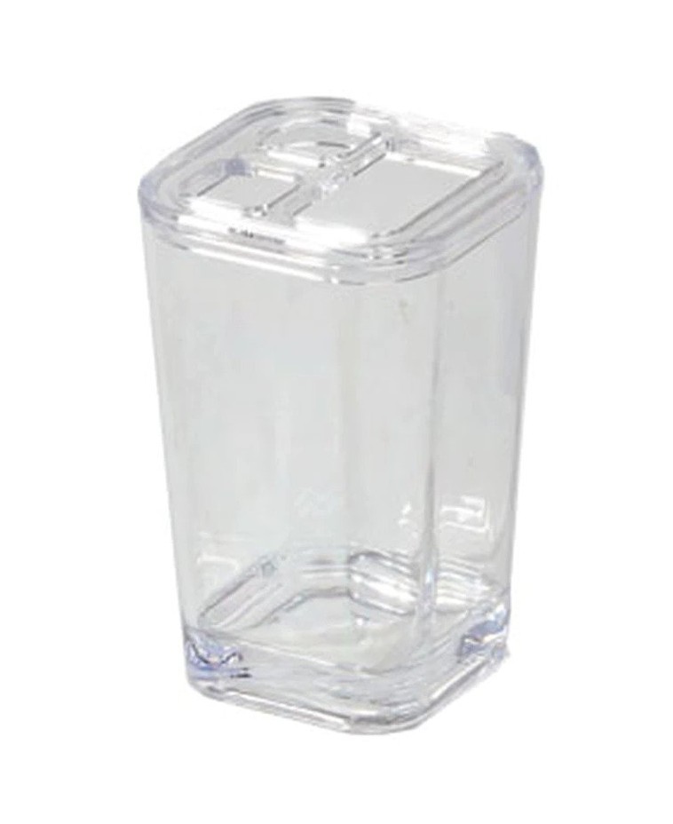 Clear acrylic square container perfect for your toothbrush and toothpastes containers