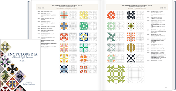 Product Spotlight: Encyclopedia of Pieced Quilt Patterns If this book isn't already on your shelf, you'll want to add it to your collection. Look up the names of over 4,000 pieced blocks, identify unknown patterns, or flip through the 522 colorful pages for inspiration! Shop Must-Haves >