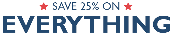 Save 25% on everything!
