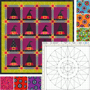 EQ Freebies Don't miss this month's free downloads, fabric giveaway, and lesson for EQ8! Project of the Month: Wily Witch Fabric of the Month: Color Splash by Jackie Kunkel (and fabric giveaway!) Design & Discover lesson: EasyDraw!