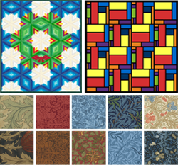 EQ Freebies Don't miss this month's free downloads, fabric giveaway, and lesson for EQ8! Project of the Month: Wonderful Wreath Fabric of the Month: Best of Morris by Barbara Brackman (and fabric giveaway from Moda!) Design & Discover lesson: Learn to Design Stained Glass Quilts