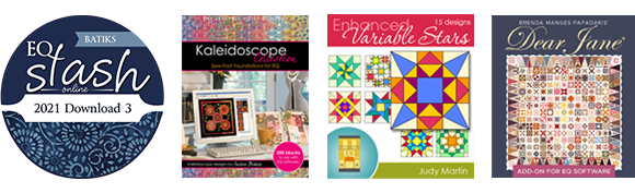 20% Off Add-ons for EQ! Download more fabrics, blocks, and quilts for your EQ! You'll find all kinds of pieced and applique blocks to choose from, quilts by popular designers, and fabrics from the best manufacturers! Shop Add-ons for EQ >