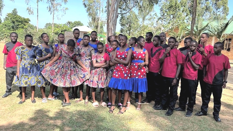 S-4 boys and girsl in their party attire